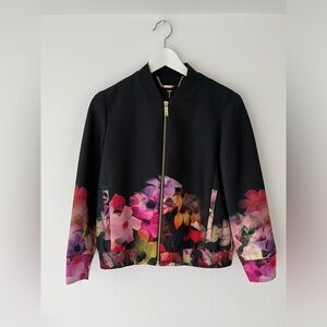 Ted Baker Floral Bomber Jacket US 4 or Small